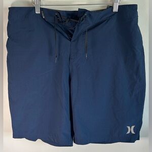 Hurley Phantom Men’s Board Shorts Navy Blue Swim Trunks Logo EUC Size 34